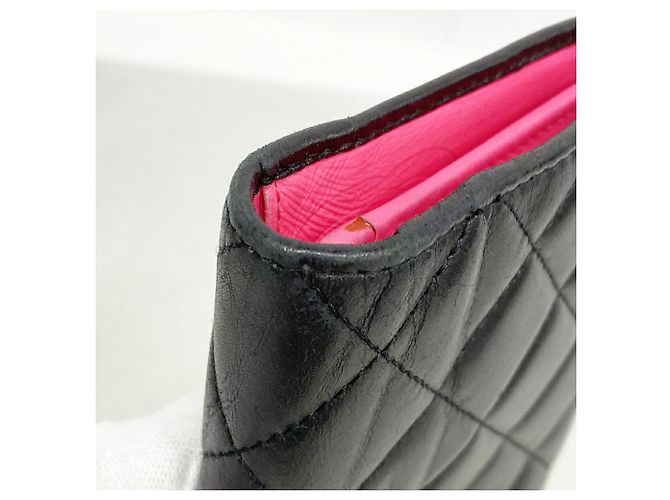 Cartera larga Chanel Cambon de piel de cordero Negro - vista 5
