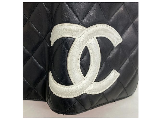 Cartera larga Chanel Cambon de piel de cordero Negro - vista 7