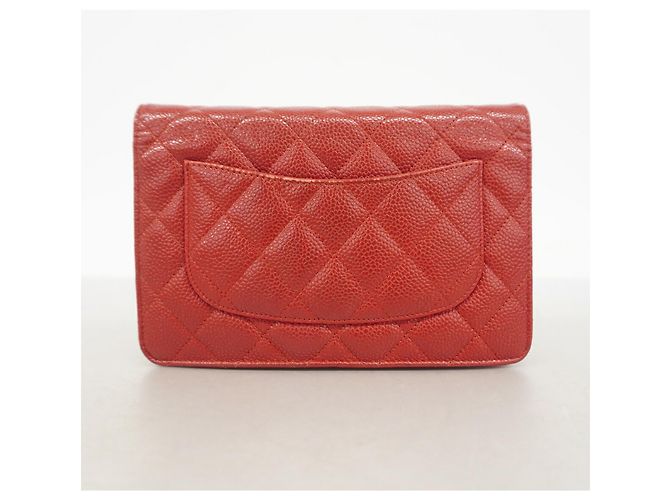 Portafoglio a spalla con catena Chanel Matelassé Rosso - vista 10