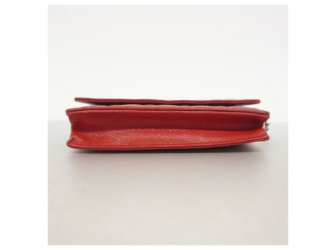 Portafoglio a spalla con catena Chanel Matelassé Rosso - vista 3