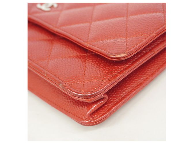 Portafoglio a spalla con catena Chanel Matelassé Rosso - vista 6
