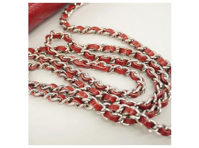 Portafoglio a spalla con catena Chanel Matelassé Rosso - vista 7