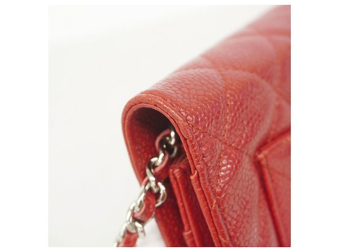 Portafoglio a spalla con catena Chanel Matelassé Rosso - vista 9