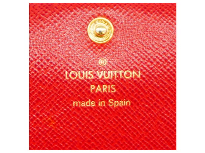 Louis Vuitton Damier Portefeuille Emilie Long Wallet Rosso - vista 4