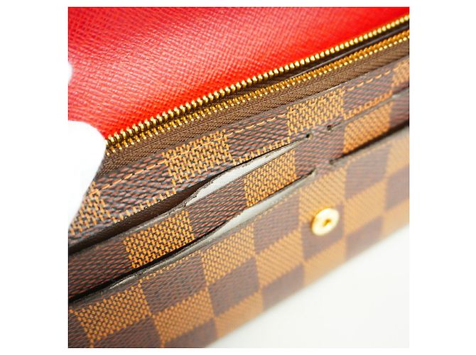 Louis Vuitton Damier Portefeuille Emilie Long Wallet Rosso - vista 6