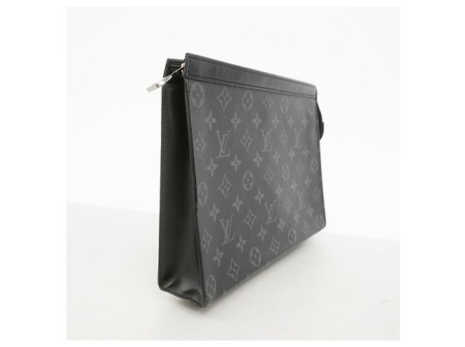 Louis Vuitton Monogram Eclipse Pochette Voyage MM Clutch Bag Nero - vista 2