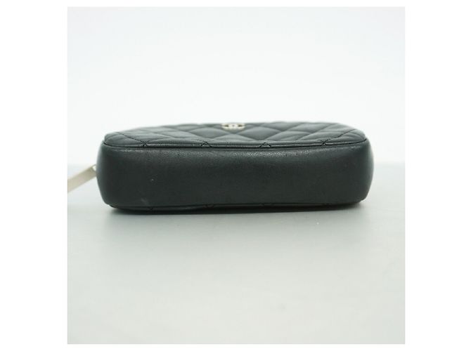 Pouch Chanel Matelassé in pelle d'agnello - Black Nero - vista 3