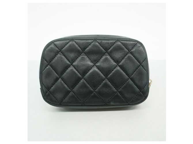 Pouch Chanel Matelassé in pelle d'agnello - Black Nero - vista 7