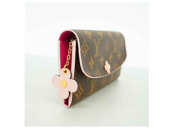 Louis Vuitton Monogram Portefeuille Emilie Long Wallet Marrone Rosa - vista 2