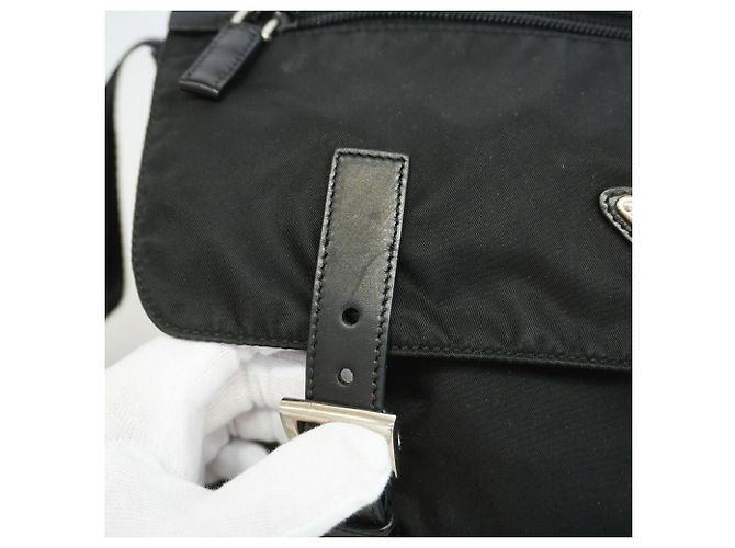 Bolso de hombro Prada de nailon Tessuto Negro - vista 9