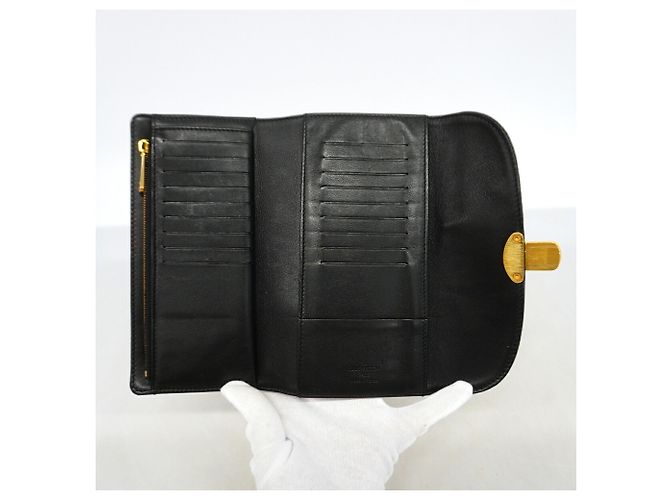 Louis Vuitton Mahina Portefeuille Amelia Long Wallet Nero - vista 4