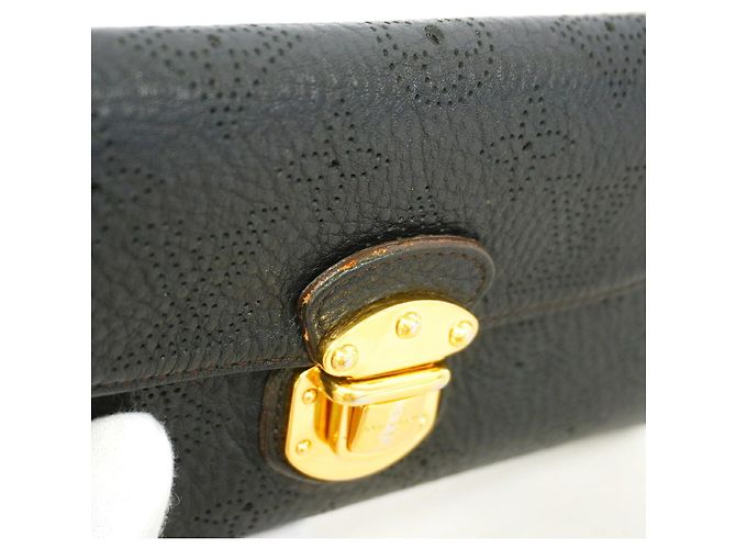 Louis Vuitton Mahina Portefeuille Amelia Long Wallet Nero - vista 6