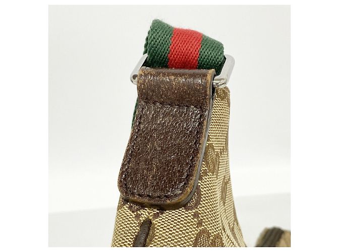 Borsa a tracolla Gucci GG Canvas Sherry Line Marrone - vista 10