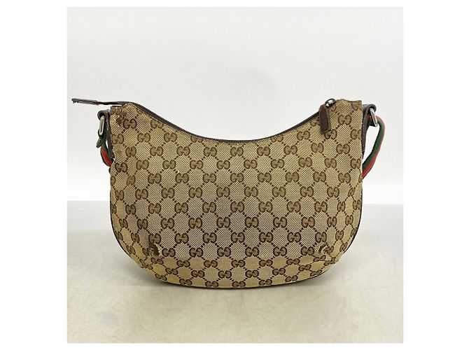 Borsa a tracolla Gucci GG Canvas Sherry Line Marrone - vista 14
