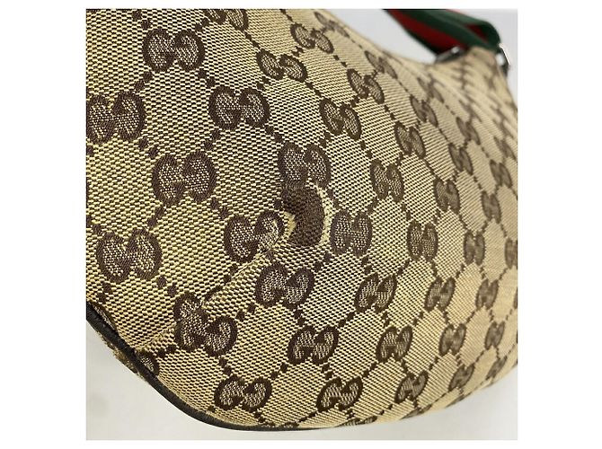 Borsa a tracolla Gucci GG Canvas Sherry Line Marrone - vista 6
