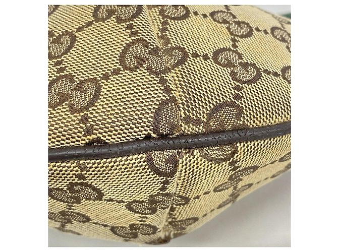 Borsa a tracolla Gucci GG Canvas Sherry Line Marrone - vista 9