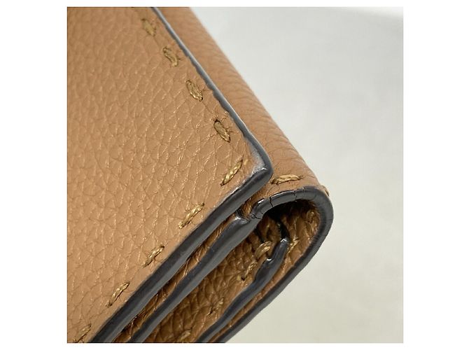Fendi Selleria Leder-Langbrieftasche Braun - Ansicht 6