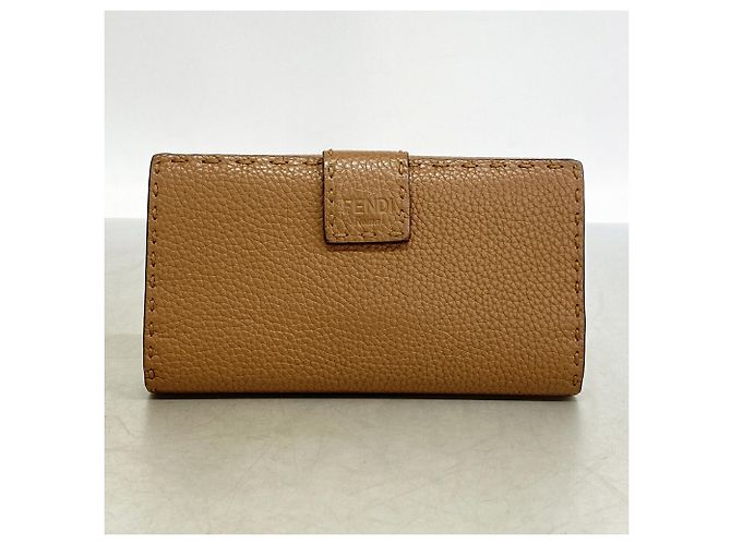 Fendi Selleria Leder-Langbrieftasche Braun - Ansicht 9