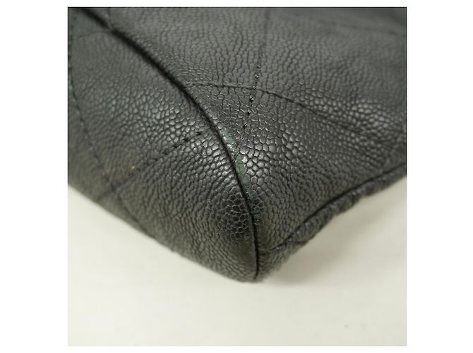 Borsa Tote Chanel in pelle di vitello martellata nera Nero - vista 7