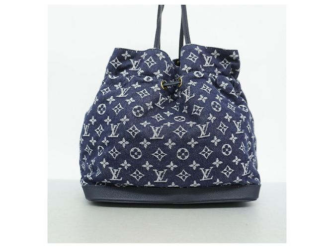 Borsa Tote Louis Vuitton Monogram Denim Noeful MM Blu - vista 10