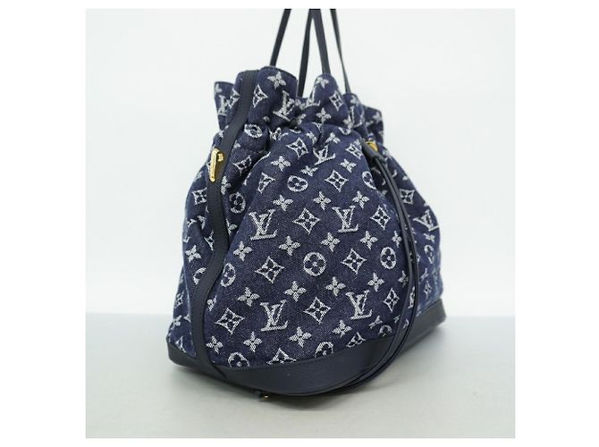 Borsa Tote Louis Vuitton Monogram Denim Noeful MM Blu - vista 2
