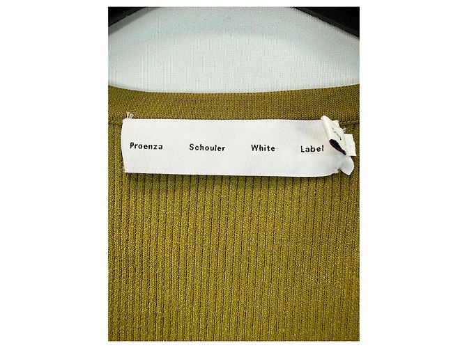 Proenza Schouler White Label Midi-Kleid aus Rippstrick Grün - Ansicht 3
