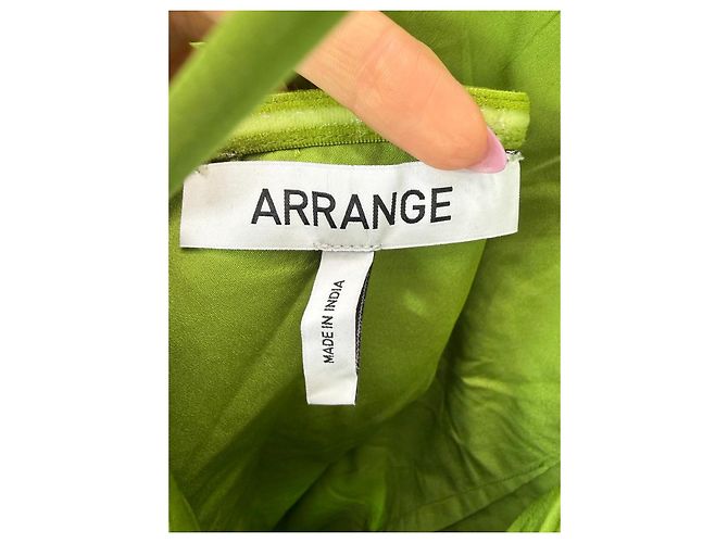 Autre Marque Abito Midi ARRANGE Floreale Verde con Cut-Out - vista 3