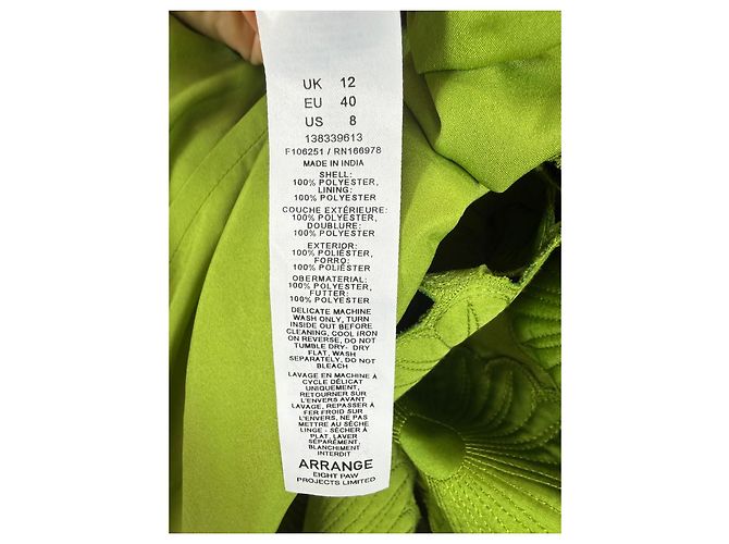 Autre Marque Abito Midi ARRANGE Floreale Verde con Cut-Out - vista 4