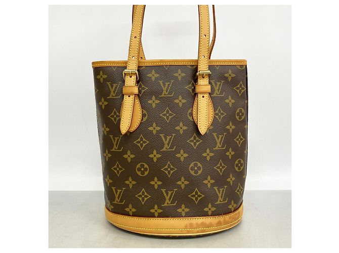 Borsa Tote Louis Vuitton Monogram Bucket PM Marrone - vista 10