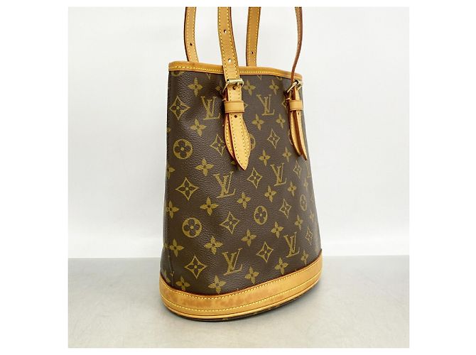 Borsa Tote Louis Vuitton Monogram Bucket PM Marrone - vista 2