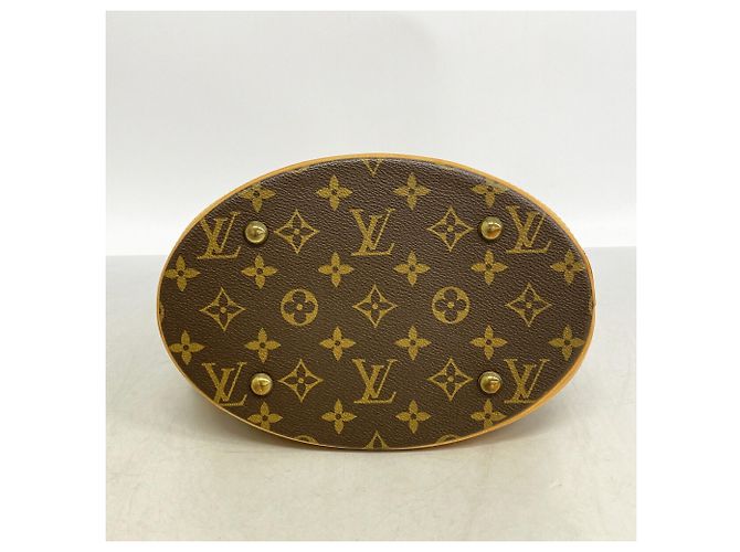 Borsa Tote Louis Vuitton Monogram Bucket PM Marrone - vista 3