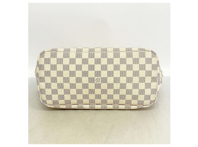 Borsa Tote Louis Vuitton Damier Azur Neverfull MM Bianco - vista 3