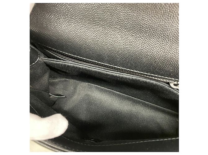 Coco Handle Borsa Chanel in pelle di vitello martellata nera Nero - vista 4