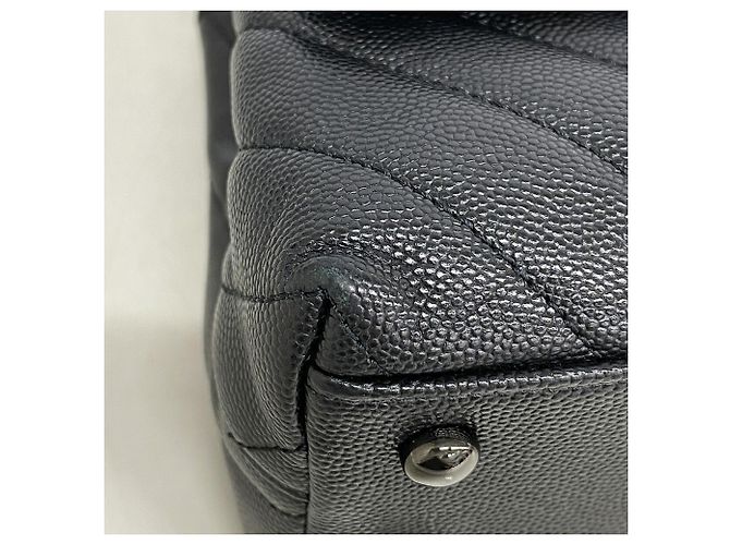 Coco Handle Borsa Chanel in pelle di vitello martellata nera Nero - vista 6