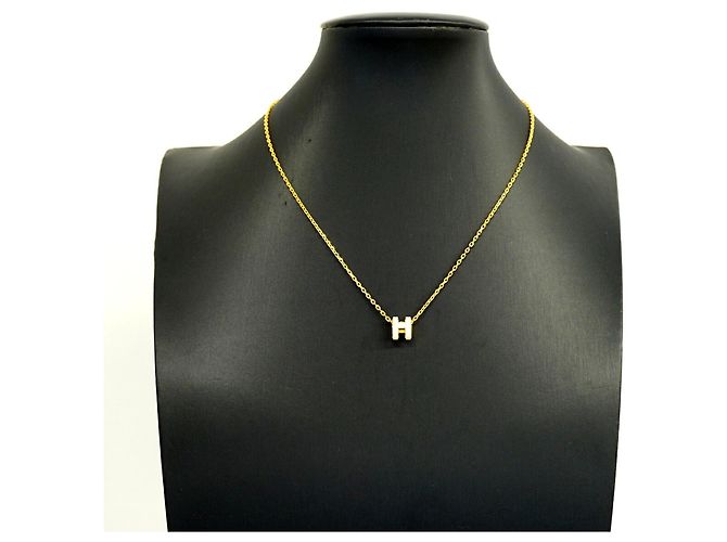 Hermès Hermes Mini Pop H Halskette Pink Golden - Ansicht 7