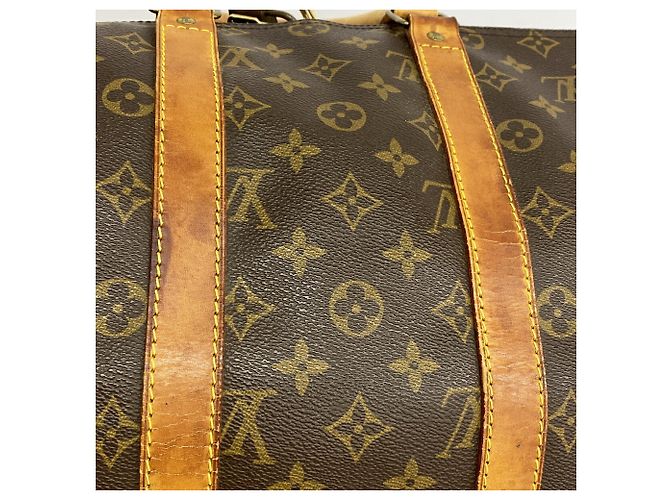 Borsa Louis Vuitton Boston Monogram Keepall 45 Marrone - vista 11