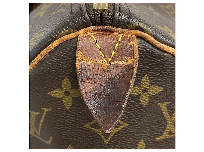 Borsa Louis Vuitton Boston Monogram Keepall 45 Marrone - vista 5