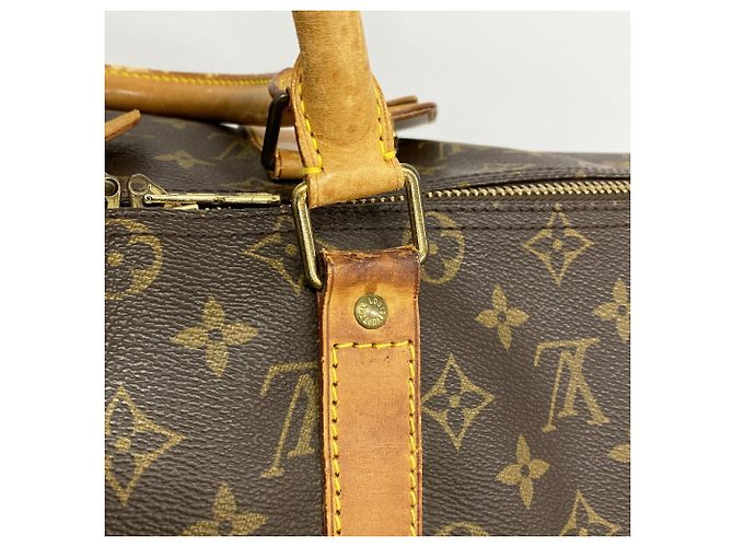 Borsa Louis Vuitton Boston Monogram Keepall 45 Marrone - vista 9