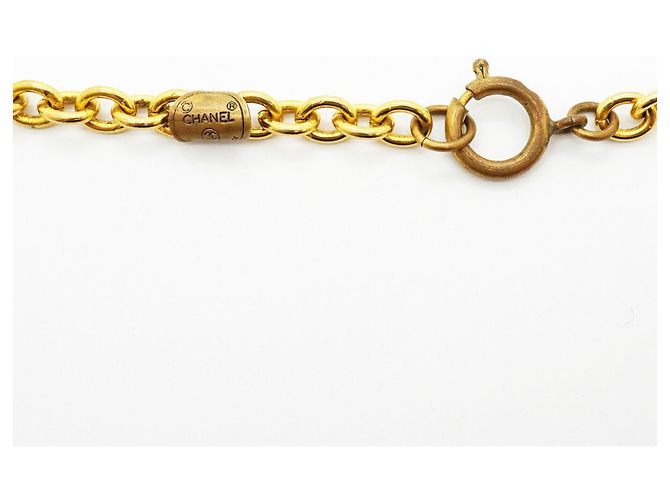 Collana Chanel placcata oro con strass D'oro - vista 4