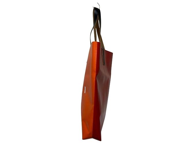 Borsa Tote Marni in PVC arancione - vista 2