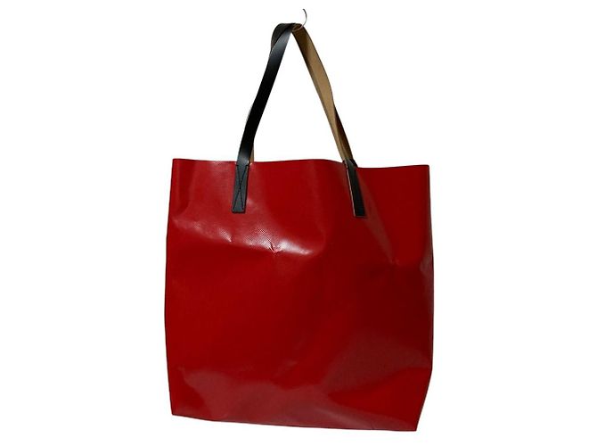 Borsa Tote Marni in PVC arancione - vista 3