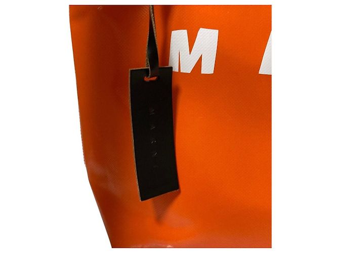 Borsa Tote Marni in PVC arancione - vista 7