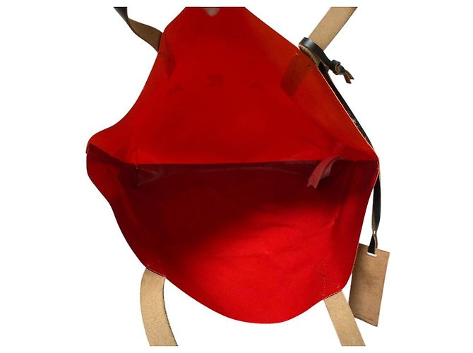 Borsa Tote Marni in PVC arancione - vista 8