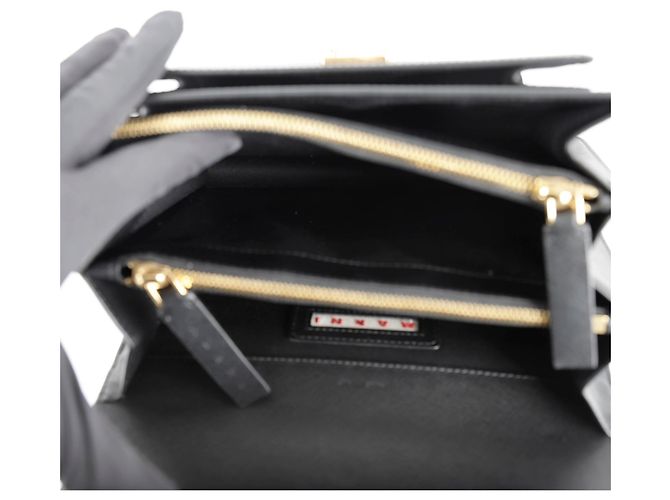 Marni Trunk Medium Schultertasche Schwarz - Ansicht 9