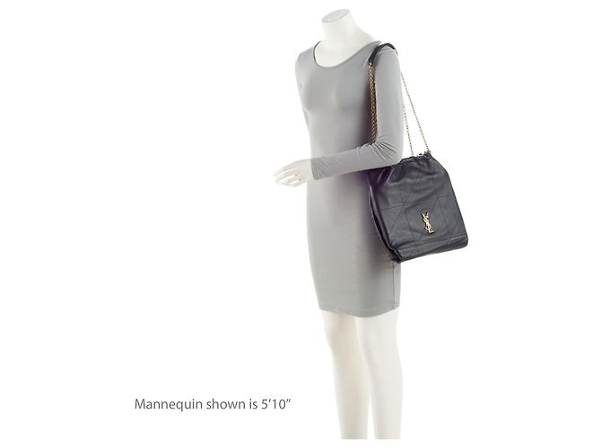Borsa a spalla grande Saint Laurent Jamie 4.3 Pochon in pelle di agnello Nero - vista 5