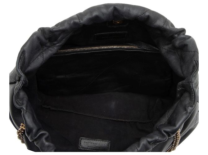Borsa a spalla grande Saint Laurent Jamie 4.3 Pochon in pelle di agnello Nero - vista 7