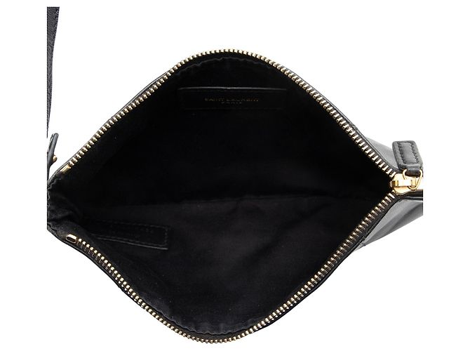 Borsa a spalla grande Saint Laurent Jamie 4.3 Pochon in pelle di agnello Nero - vista 8
