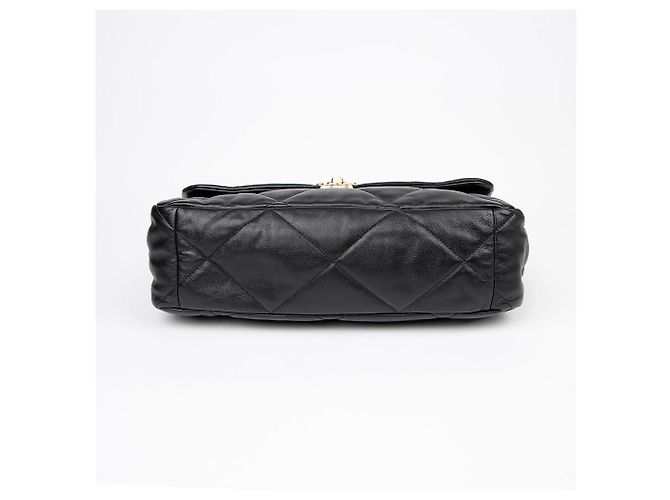 Chanel Borsa a Spalla Maxi Nera in Agnello Nero - vista 5