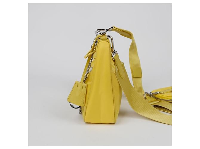 Prada Borsa a tracolla e crossbody Reedition Multi Hobo Giallo - vista 5