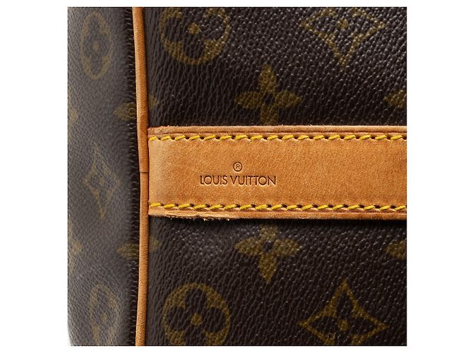 Louis Vuitton Vintage Monogram Canvas Keepall Bandouliere 50 Duffle Marrone - vista 8